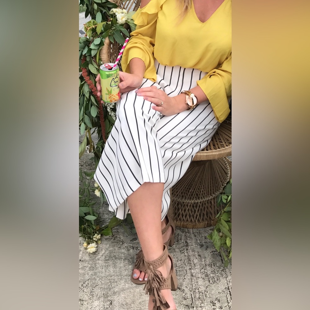 Topshop Black & White Culottes
